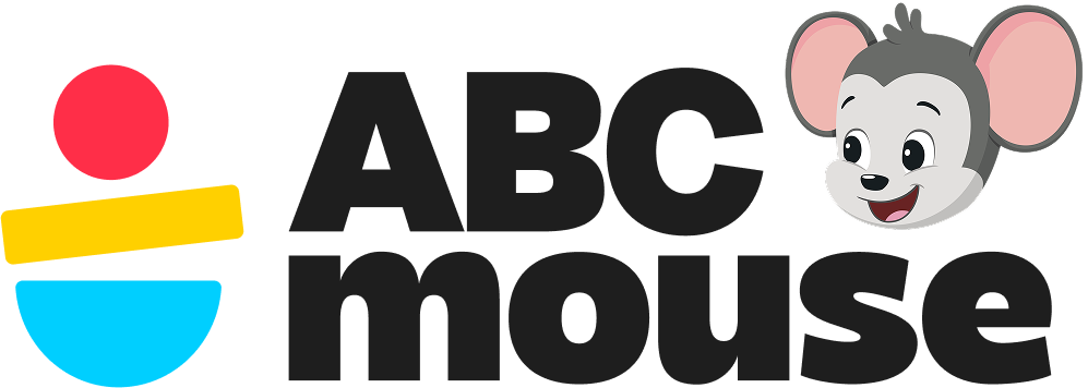 ABCmouse logo with brand symbol and smiling mouse character