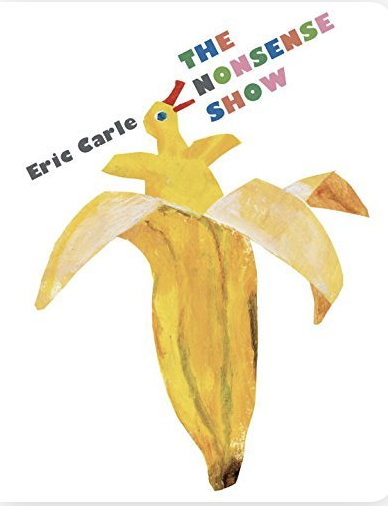 Illustrated book cover featuring a banana with arms and legs dancing against a white background.