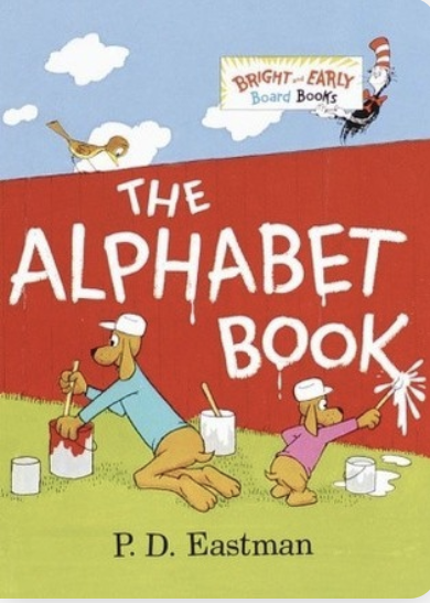 Illustrated book cover showing people painting large letters on a red wall under a blue sky.