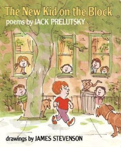 Illustrated book cover showing children and animals interacting in a neighborhood scene, drawn in a soft watercolor style.