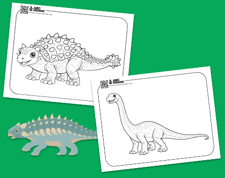 Free printable realistic looking dinosaur coloring pages for kids from ABCmouse.com.