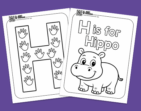 Free printable letter H coloring pages for kids from ABCmouse.com.