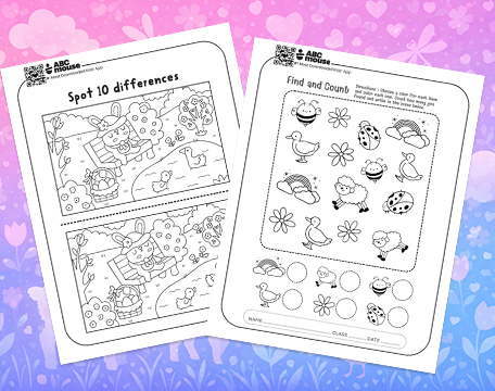 Free printable spring break worksheets for kids from ABCmouse.com.