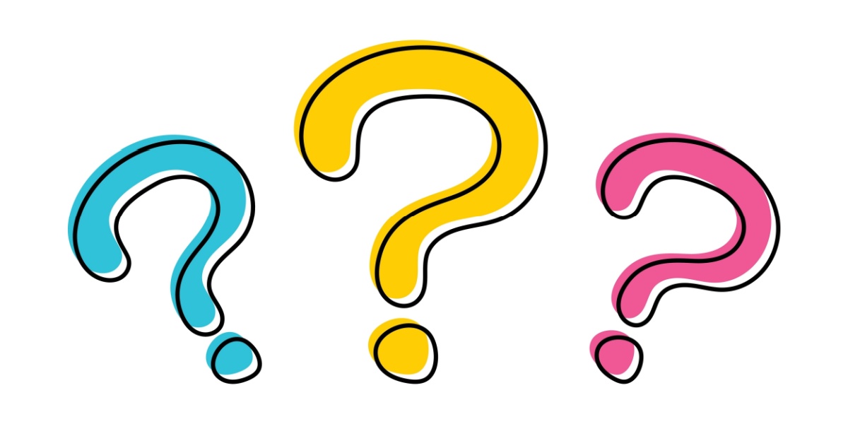 Colorful question marks