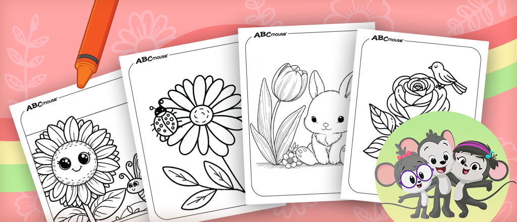 Free printable simple flower coloring pages for kids from ABCmouse.com. 