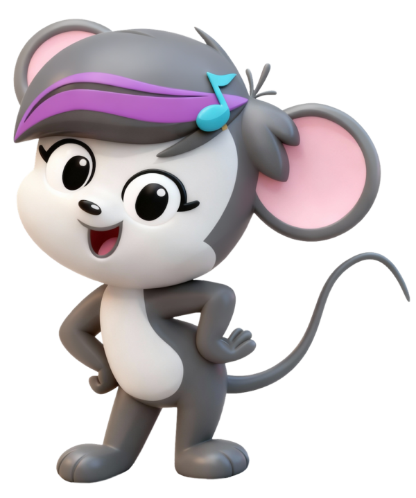 Do-re-mi character from ABCmouse with hands on hips.