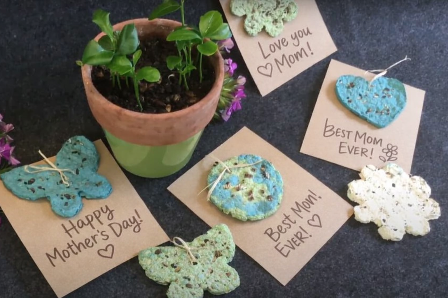 Fun seed paper Mother's Day card craft for kids from ABCmouse.com.