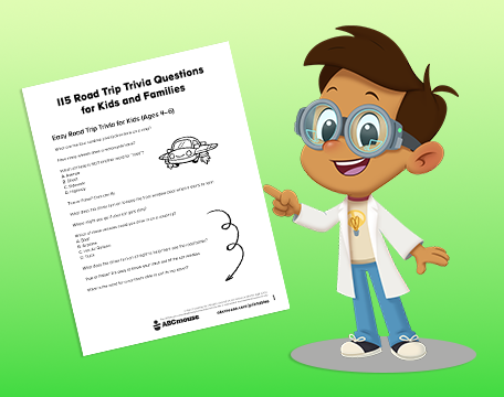 Free printable road trip trivia questions for kids from ABCmouse.com.