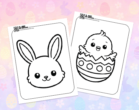 Free printable simple Easter coloring pages for toddlers and kindergarteners from ABCmouse.com.
