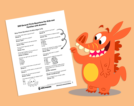 Free printable trivia questions for kids from ABCmouse.com.