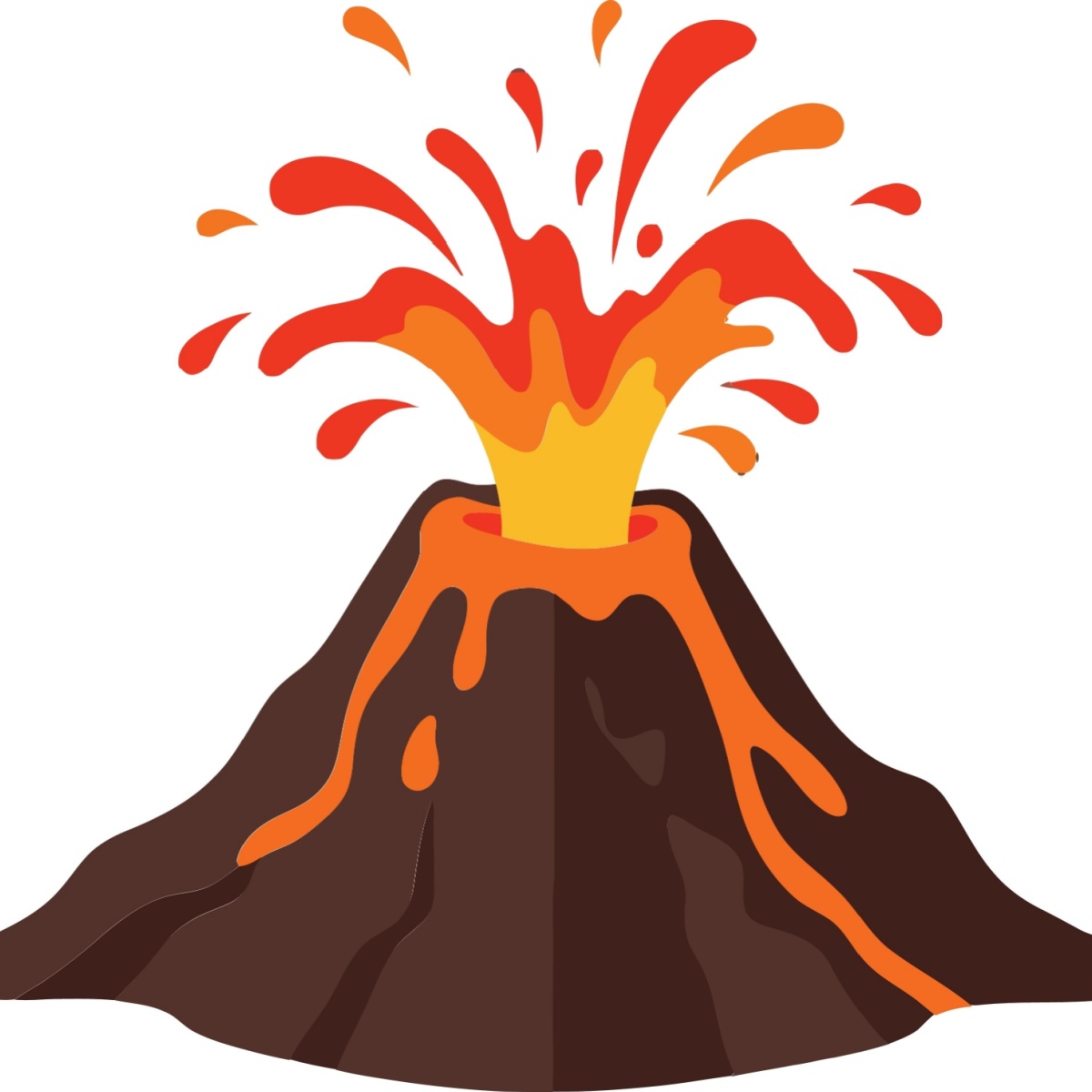 cartoon image of a volcano