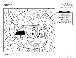 Free printable Ivan super challenge 3d shape worksheet for kids from ABCmouse.com.