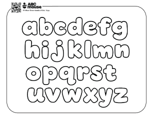 Free printable alphabet A-Z bubble letter horizontal coloring pages for kids from ABCmouse.com.