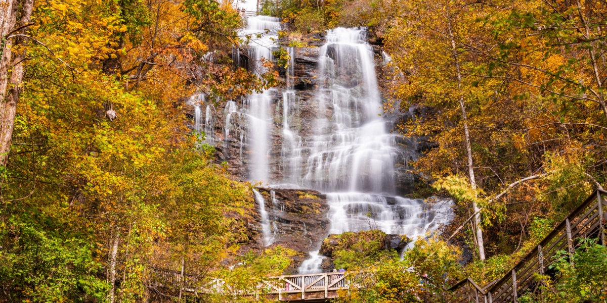 Amicalola Falls in fall at Amicalola Falls State Park