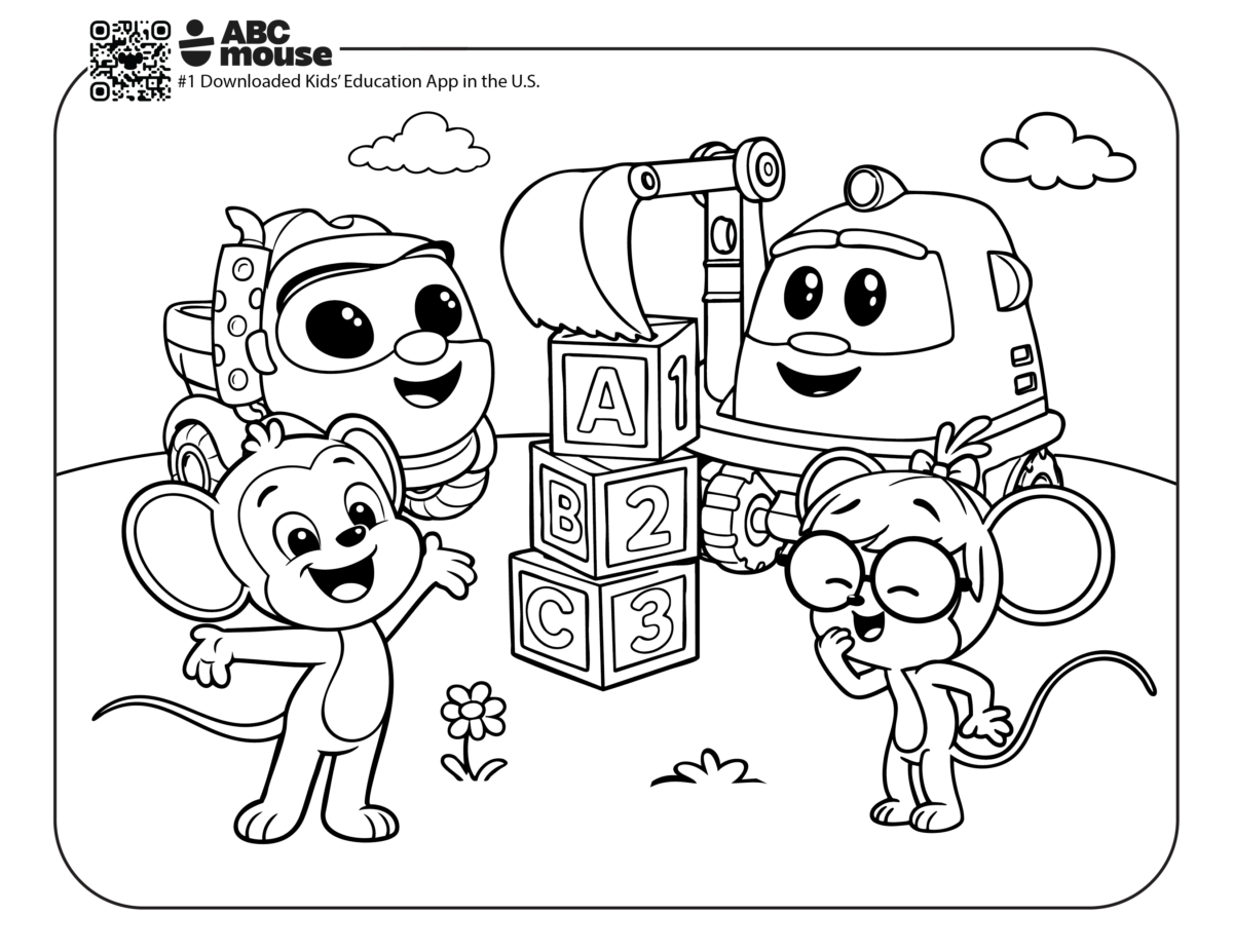 Free printable Leo the Truck coloring page from ABCmouse.com.