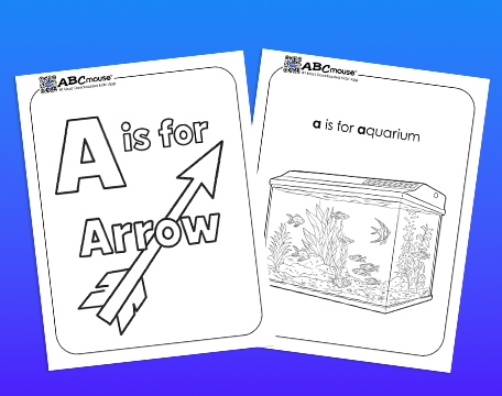 Free printable letter a coloring pages for kids from ABCmouse.com.