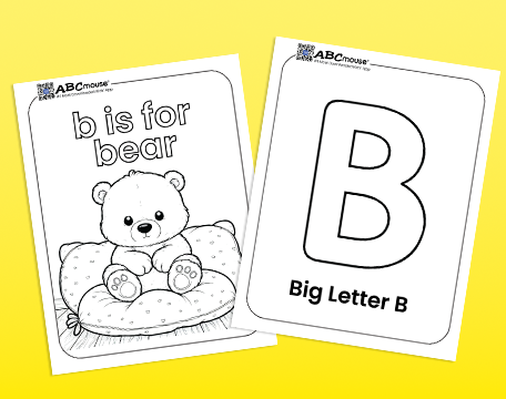 Free printable letter b coloring pages for kids from ABCmouse.com.