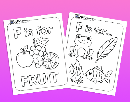 Free printable letter f coloring pages for kids from ABCmouse.com.