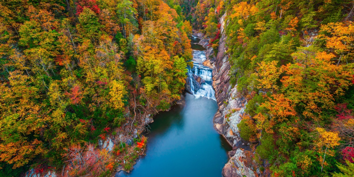 Tallulah Gorge in fall in Georgia