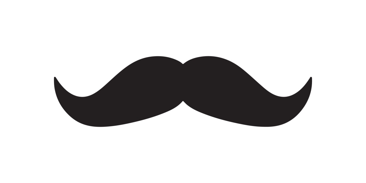 Simple black mustache.