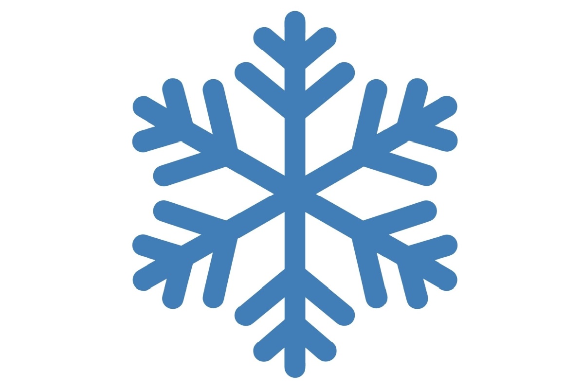 Simple blue snowflake.