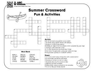 Free printable fun & activities crossword puzzles for kids from ABCmouse.com.