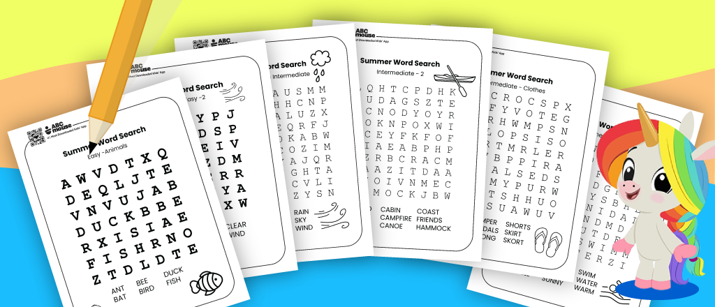 Printable Summer Word Searches for Kids (Free PDF Worksheets)