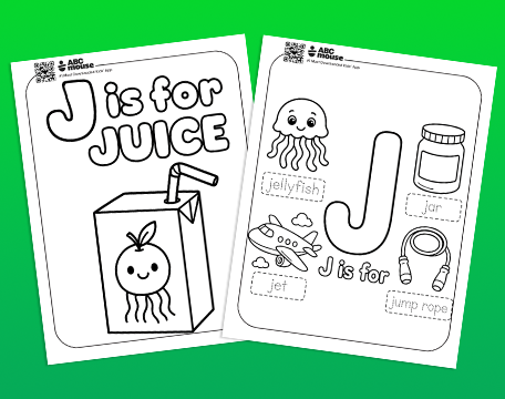 Free printable letter J coloring pages for kids from ABCmouse.com.