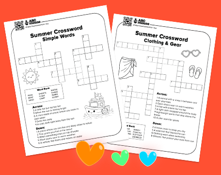 Free printable crossword puzzles for kids from ABCmouse.com.