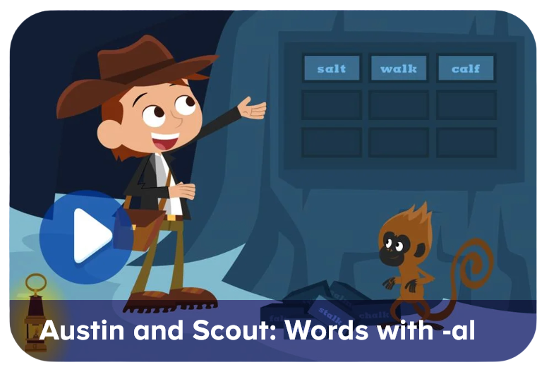 Austin and cout words with ai fun first grade came for kids to play from ABCmouse.com.