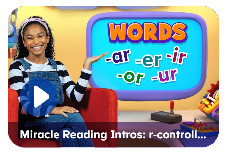 A video from ABCmouse reading curriculum teaching how to read words with r controlled vowels.