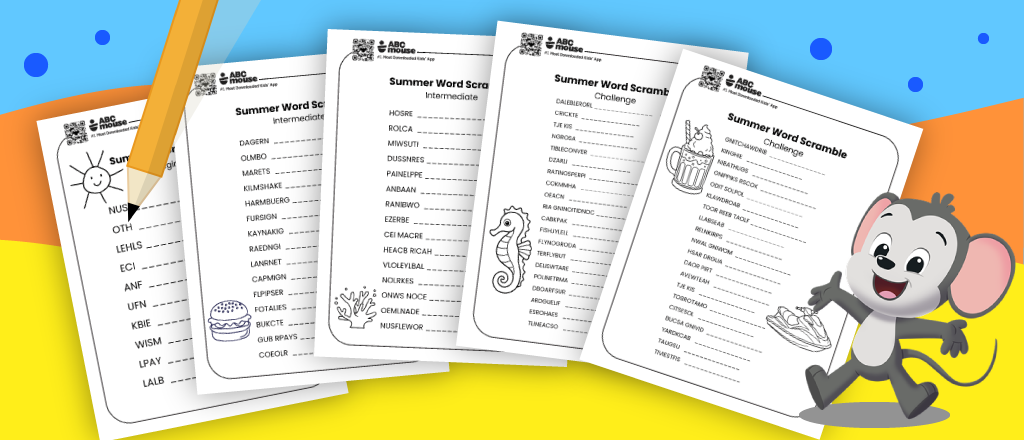 Printable Summer Word Scramble Worksheets for Kids (Free PDF’s)