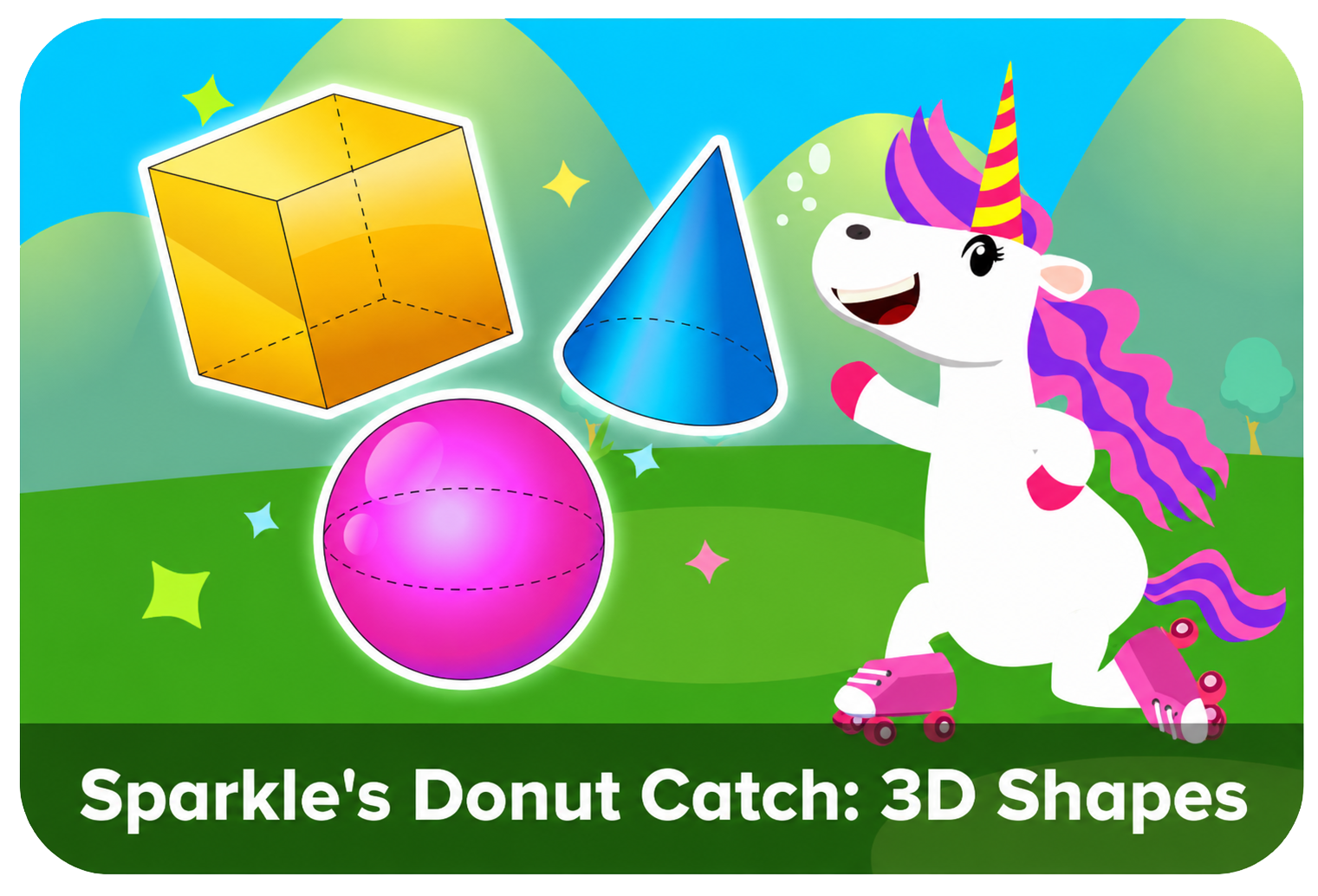 ABCmouse learning game that teaches about 3D shapes.