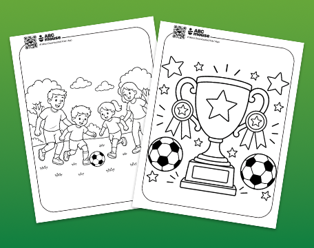 Free printable soccer coloring pages for kids from ABCmouse.com.