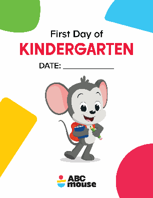 Free printable first day of kindergarten sign from ABCmouse.com.