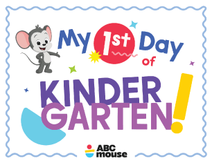 Free printable 'My 1st Day of Kindergarten' sign from ABCmouse.com.