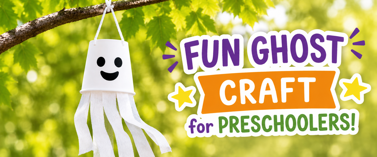 Fun Halloween ghost craft for kids from ABCmouse.com. 