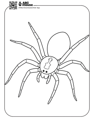 Brown Recluse spider coloring page for kids from ABCmouse.com.