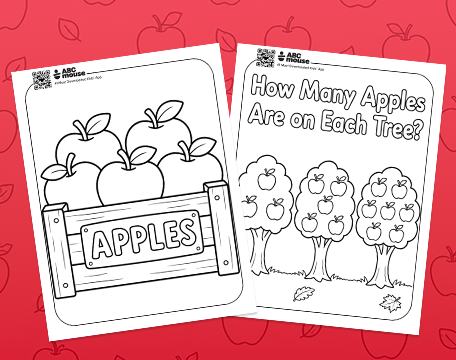 Free printable apple coloring pages for kids from ABCmouse.com.