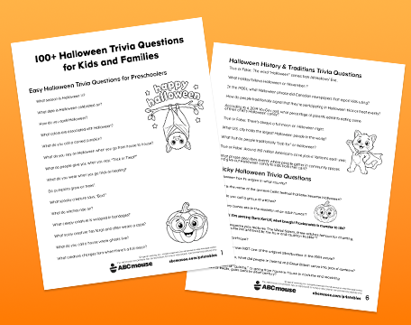 Free printable Halloween trivia for kids from ABCmouse.com
