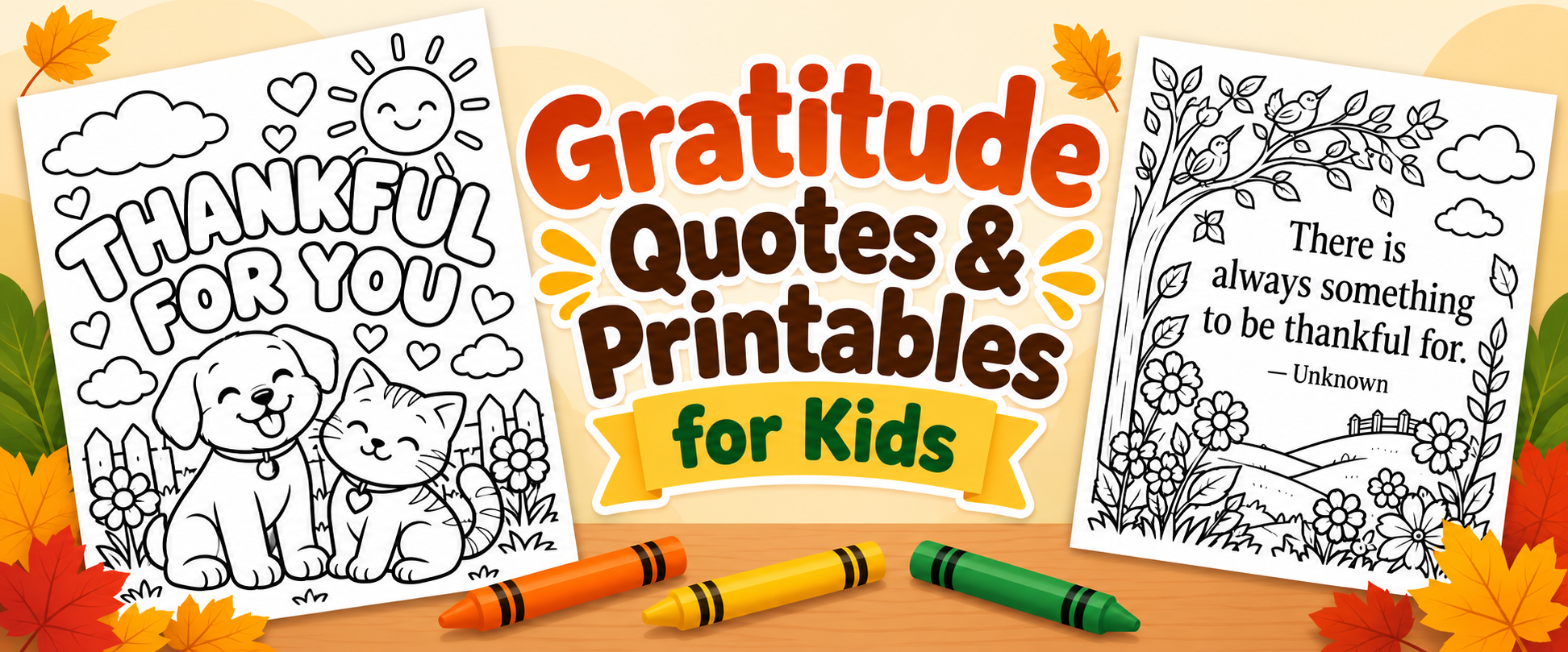 50+ Gratitude Quotes for Kids (Plus Free Printable Coloring Pages)